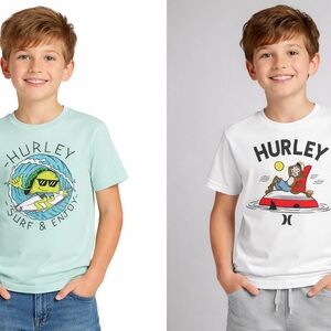 Hurley Mint Green and White Youth T-Shirts